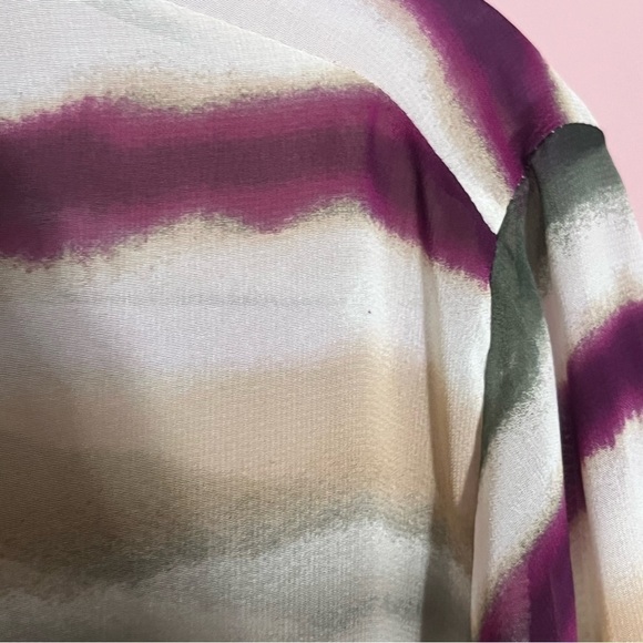 Chicos Lightweight sheer button down Boho vacation resort cruise blouse Large - Picture 5 of 9